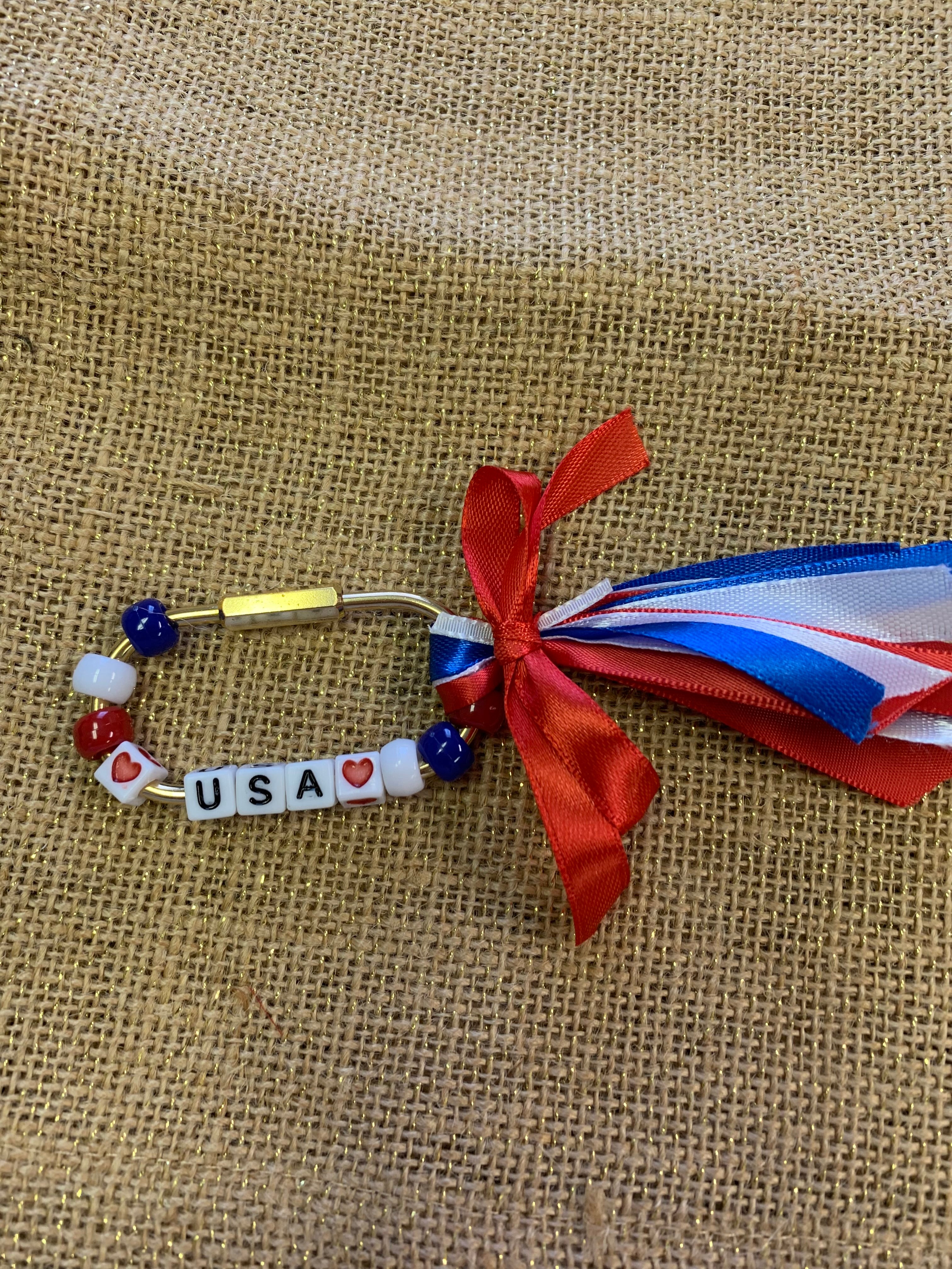 USA bag tag/key chain