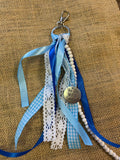 Bag tag/ Blue and white