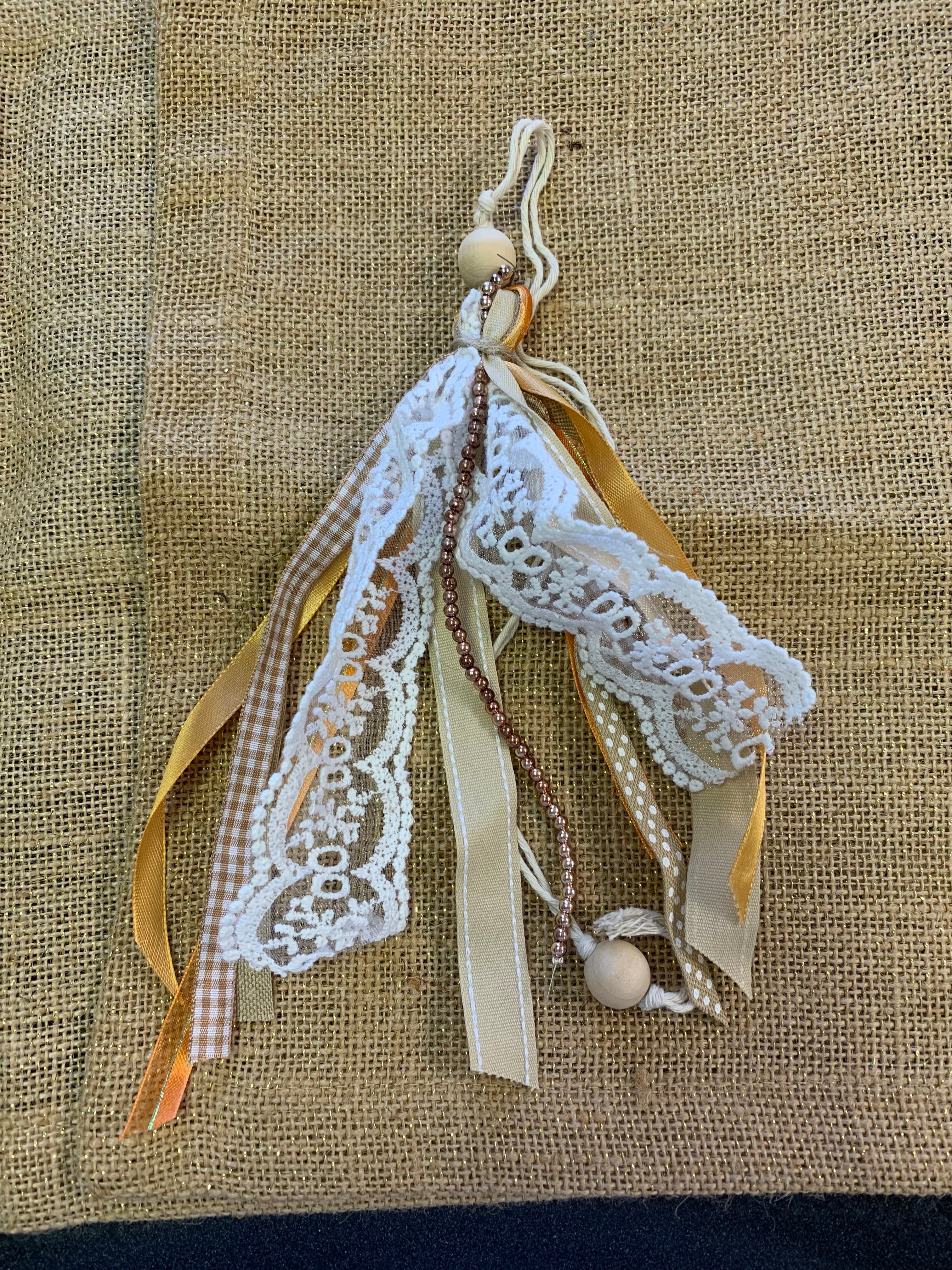 Tan and orange Bible Tassel